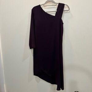 Crosby By Mollie Burch Asymmetrical One Shoulder Dress Plum Purple Women’s Sz 4